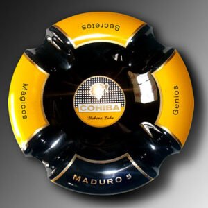 COHIBA MADURO 5 ASHTRAY (BLACK & YELLOW) Limited edition